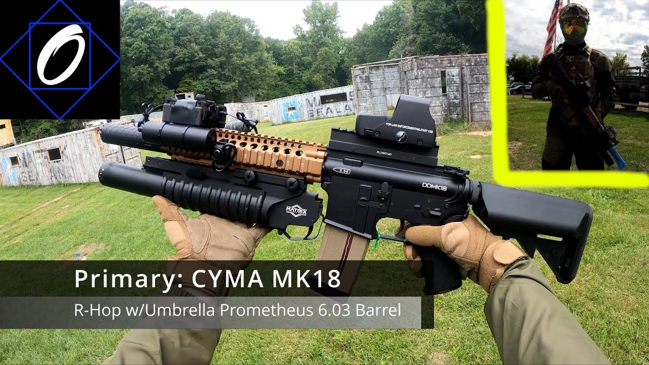 Upgraded EMG Helios/Cyma Daniel Defense MK18 w/Grenade Launcher Airsoft Gameplay