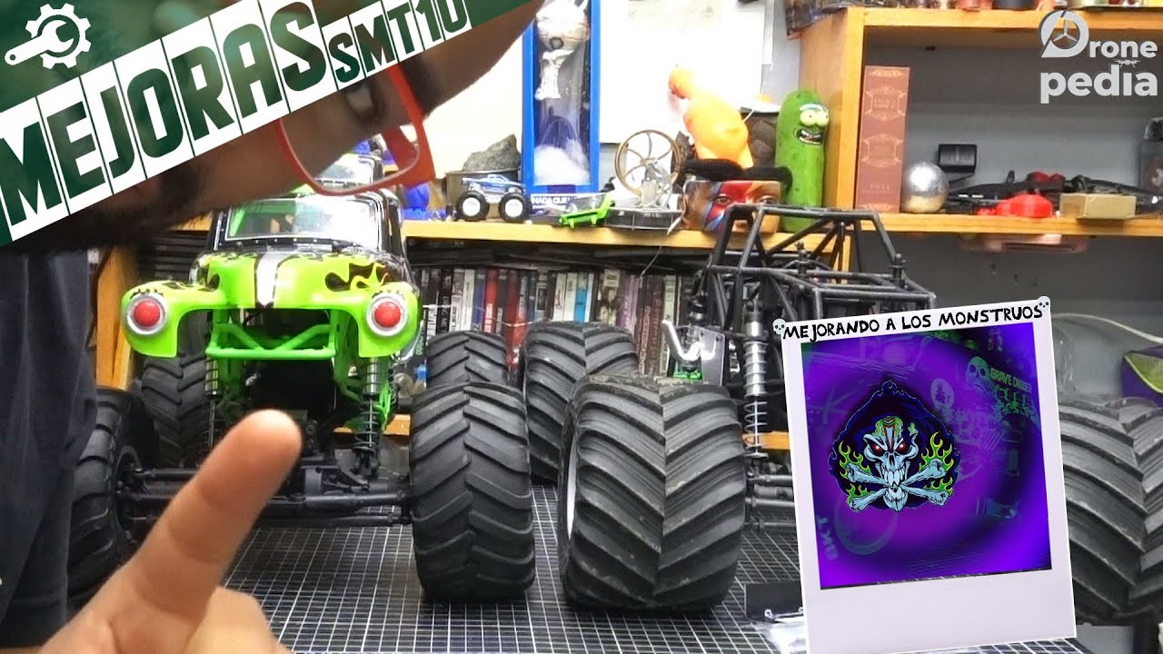 Monster truck: Mejorando el SMT10, diferenciales, barras estabilizadoras y refuerzos |DRONEPEDIA