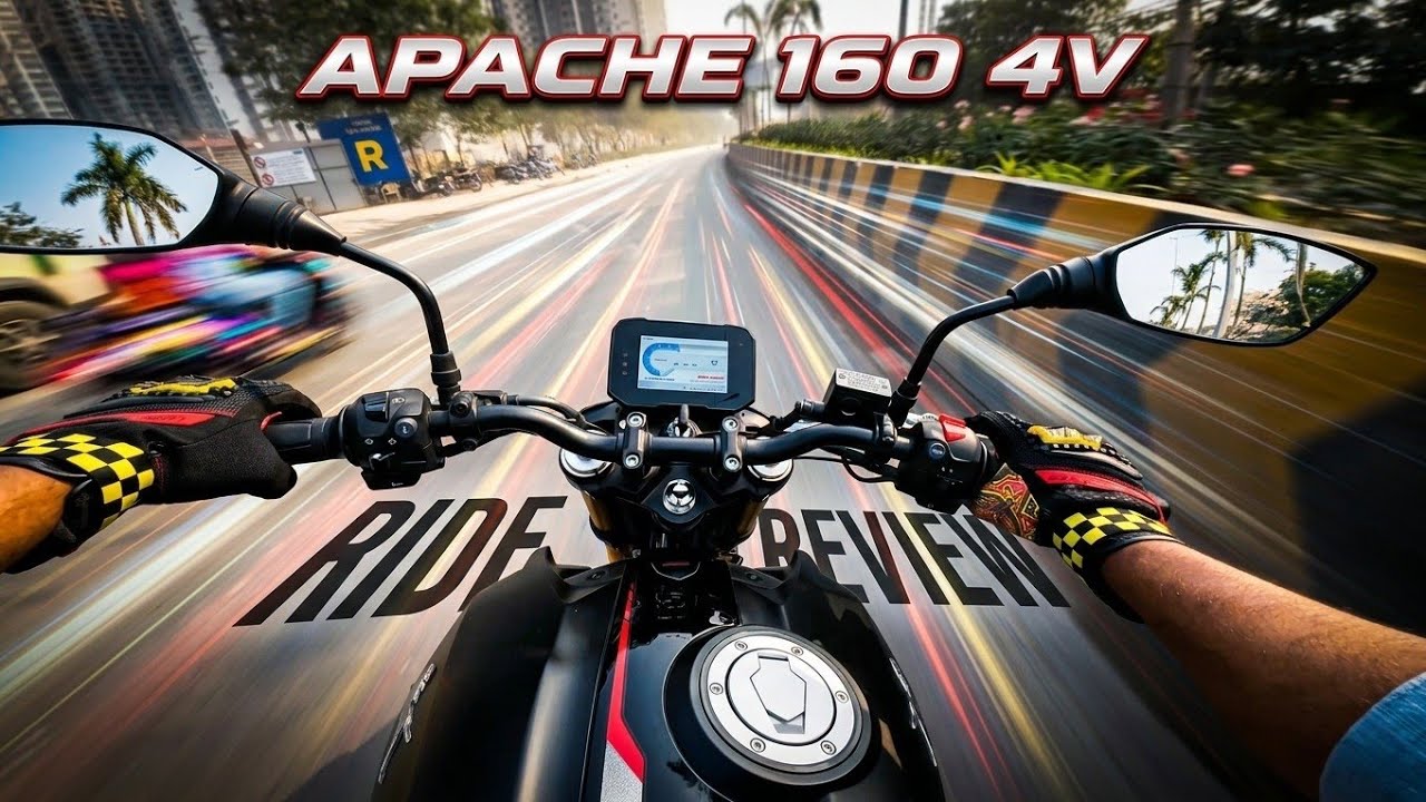 2026 TVS Apache RTR 160 4V Ride Review in Telugu | Tech loaded 160cc bike. @motoboyvk 