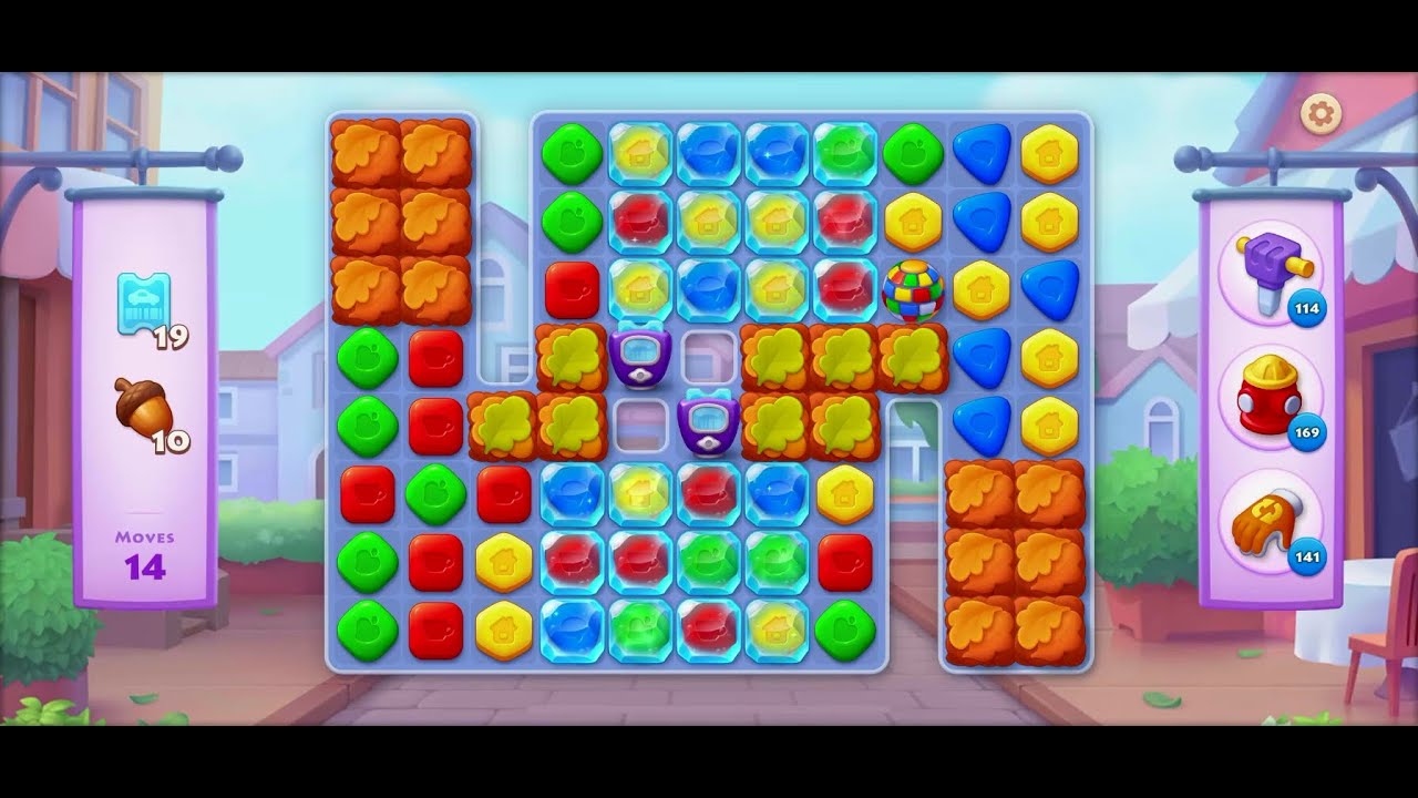TOWNSHIP   Colorful Puzzle  Match -3  game level # 2177