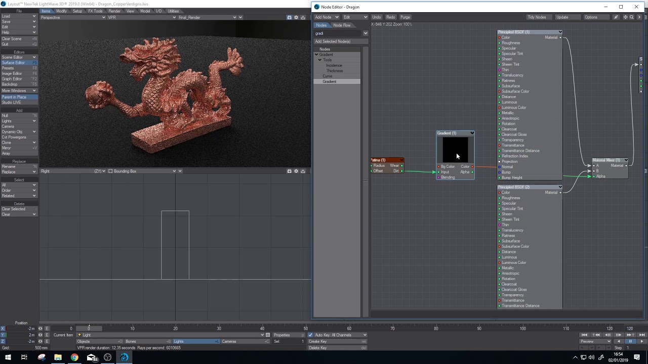 Creating a Copper Verdigris Surface with the New Patina Shader