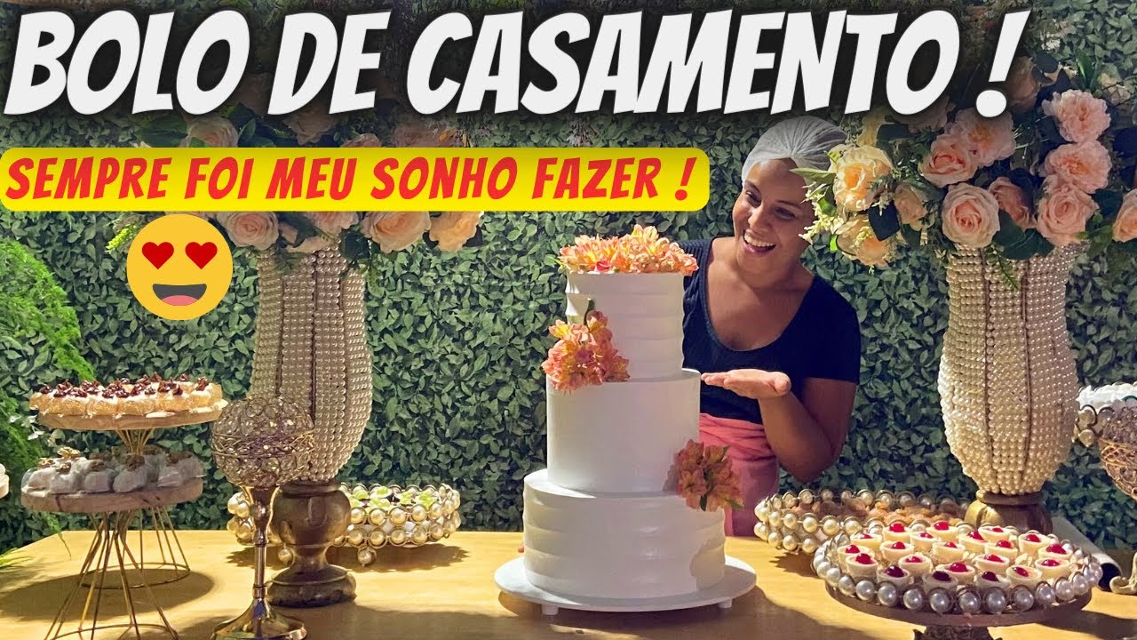 BOLO DE CASAMENTO LINDO / ACONTECEU UM PEQUENO ACIDENTE , MAS TUDO OK NO FINAL ! 😍