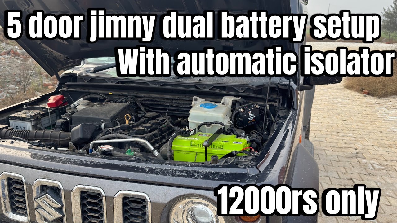 DIY 5 Door Jimny Dual Battery Setup in Engine Bay with Automatic Isolator – One of a Kind!
