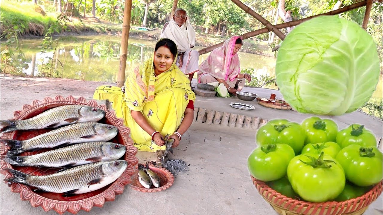 সপূর্ন নতুন স্বাদে বাঁধাকপির রসা আর কাঁচা টমেটো দিয়ে মাছের ঝাল রান্না||fish curry recipe