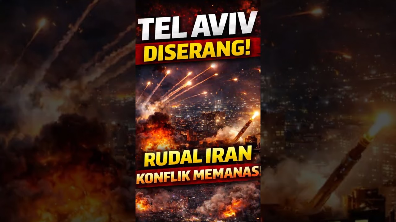 TEL AVIV DISERANG! Rudal Iran Hujani Langit Israel.