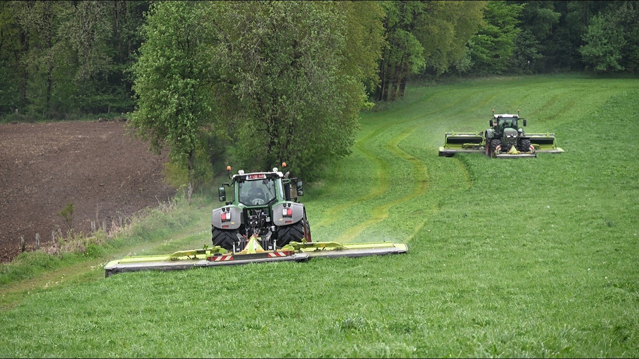Fauchage en Fendt 930, 939 &  2 combi Claas - X.Schoonbroodt
