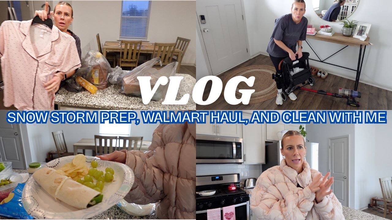 SNOW STORM PREP // Walmart haul, cleaning, and getting ready for the storm