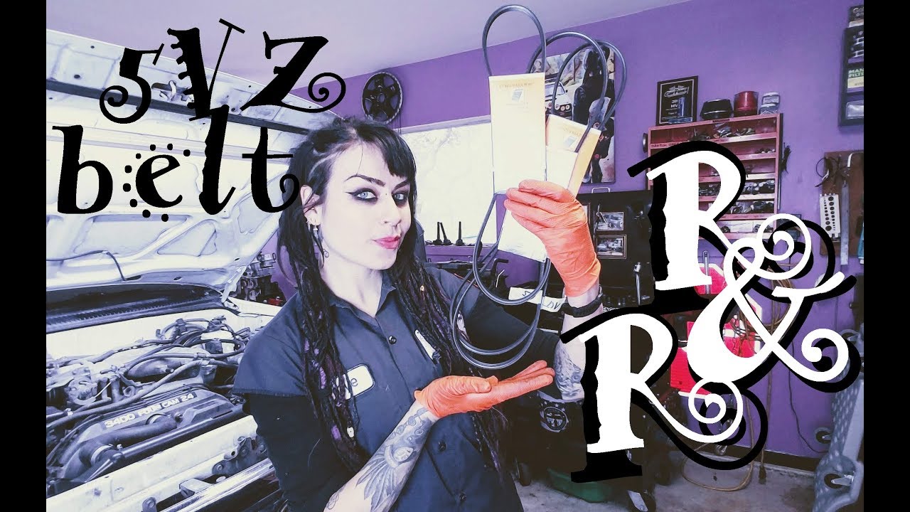 Как снять и заменить приводные ремни на двигателе Toyota 5VZ (3,4 л V6)