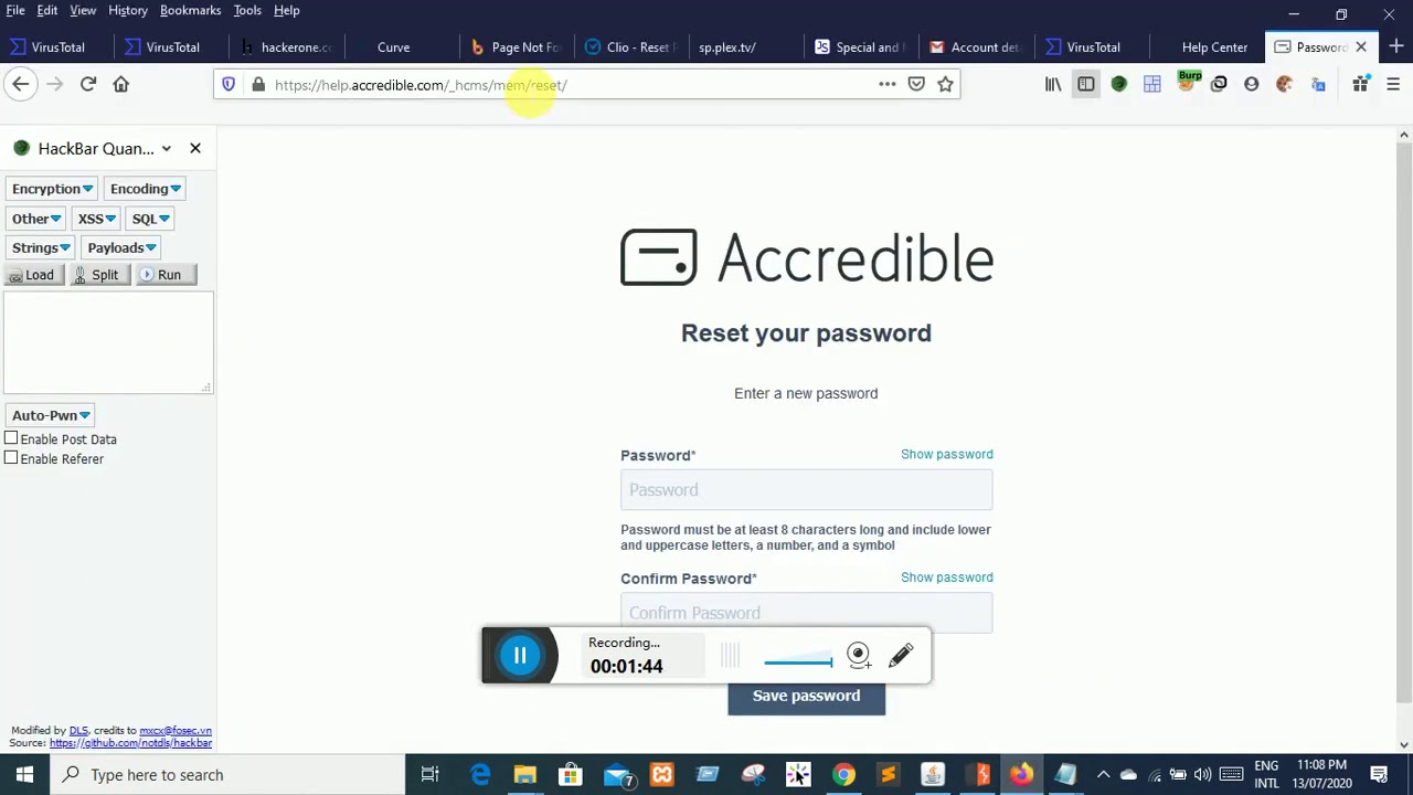 HTML Injection on Login page