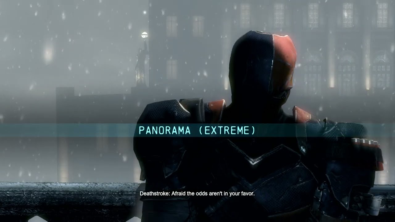 Batman Arkham Origins - DEATHSTROKE gameplay PANORAMA (EXTREME)
