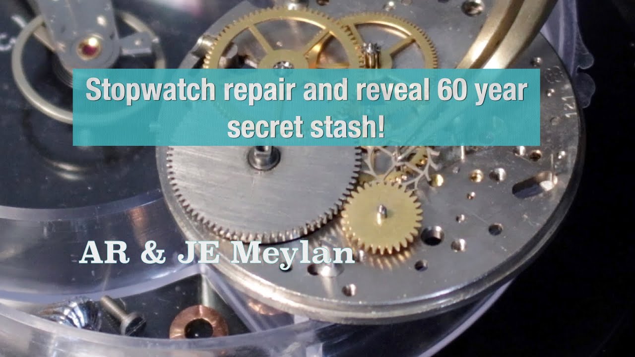 1960 SECRET PARTS STASH AND REPAIR  Meylan Stopwatch restoration