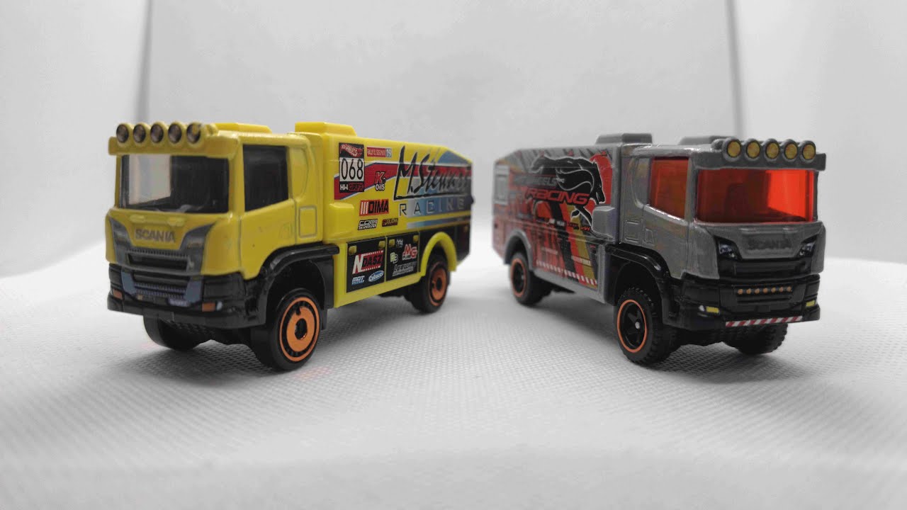 Hot Wheels | 4 modele Scania Rally Truck