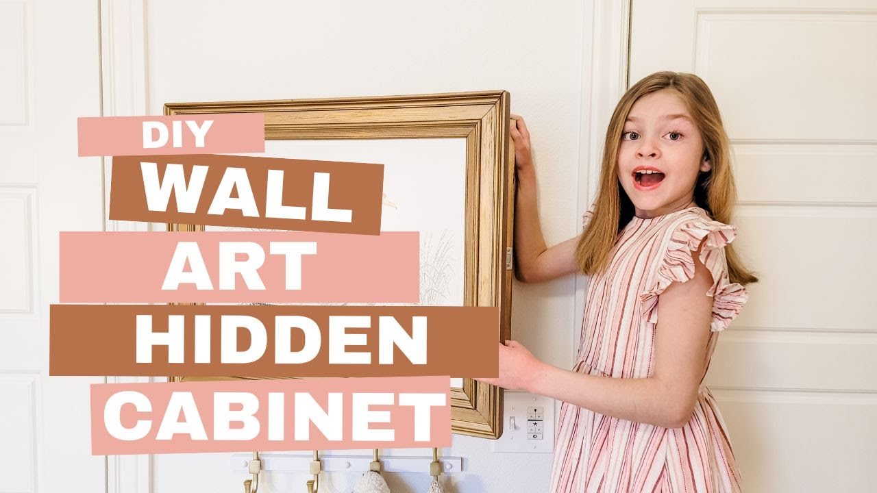 DIY Wall Art Hidden Cabinet - vintage print and secret storage