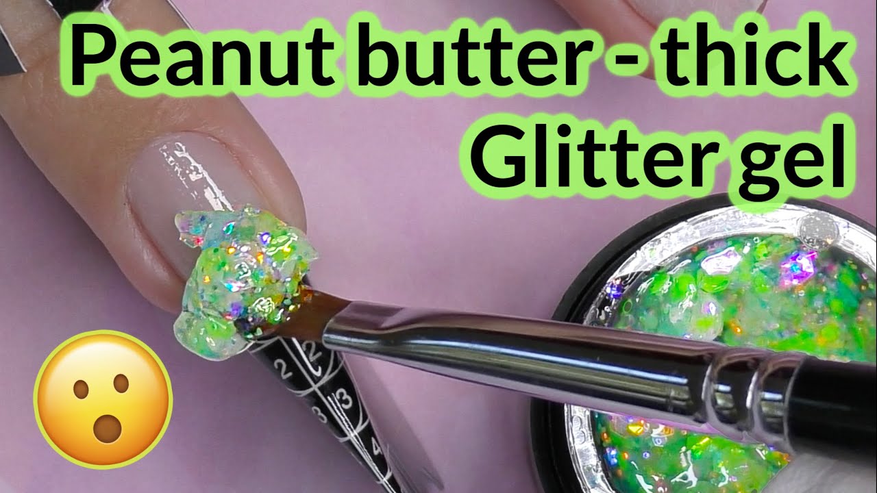 Thickest Glitter Gel - 👍 or 👎? Glow in the Dark Hard Gel Nail Extensions Tutorial