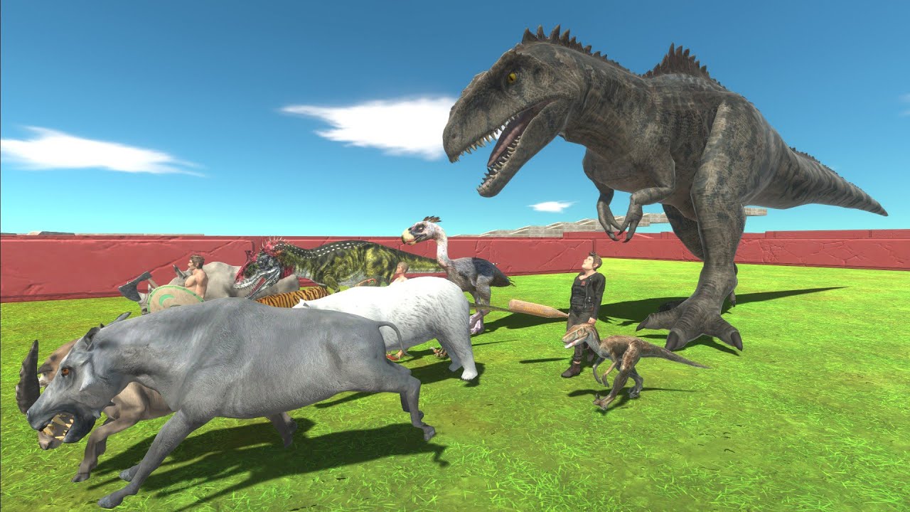 Escape from Giganotosaurus - Animal Revolt Battle Simulator