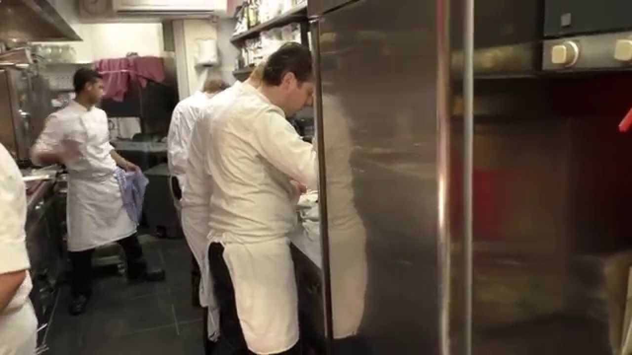 Service at restaurant Vrijmoed in Gent, Belgium