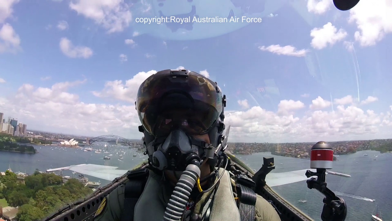 RAAF F/A-18A Hornet A21-35 Australia Day Display 2016 Sydney Harbour.