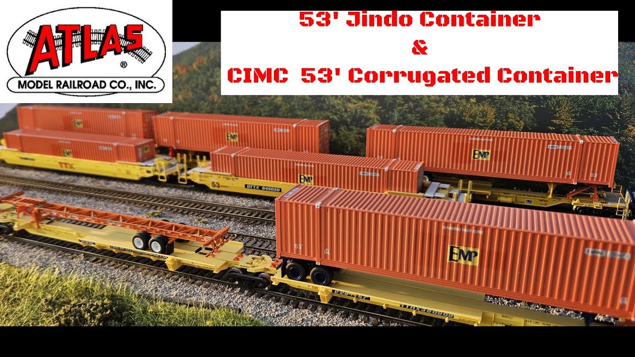 Atlas HO Scale 53' JINDO Container and CIMC Container