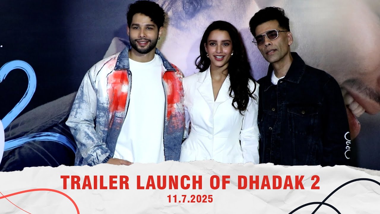 Triptii Dimri & Siddhant Chaturvedi with KJo at 'Dhadak 2' Grand Launch!