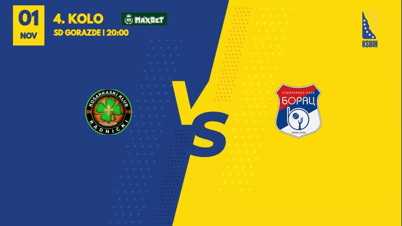 KK Radnicki - KK Borac WWIN |  4. kolo | MAXBET LIGA | KSBIH | 2025/2026