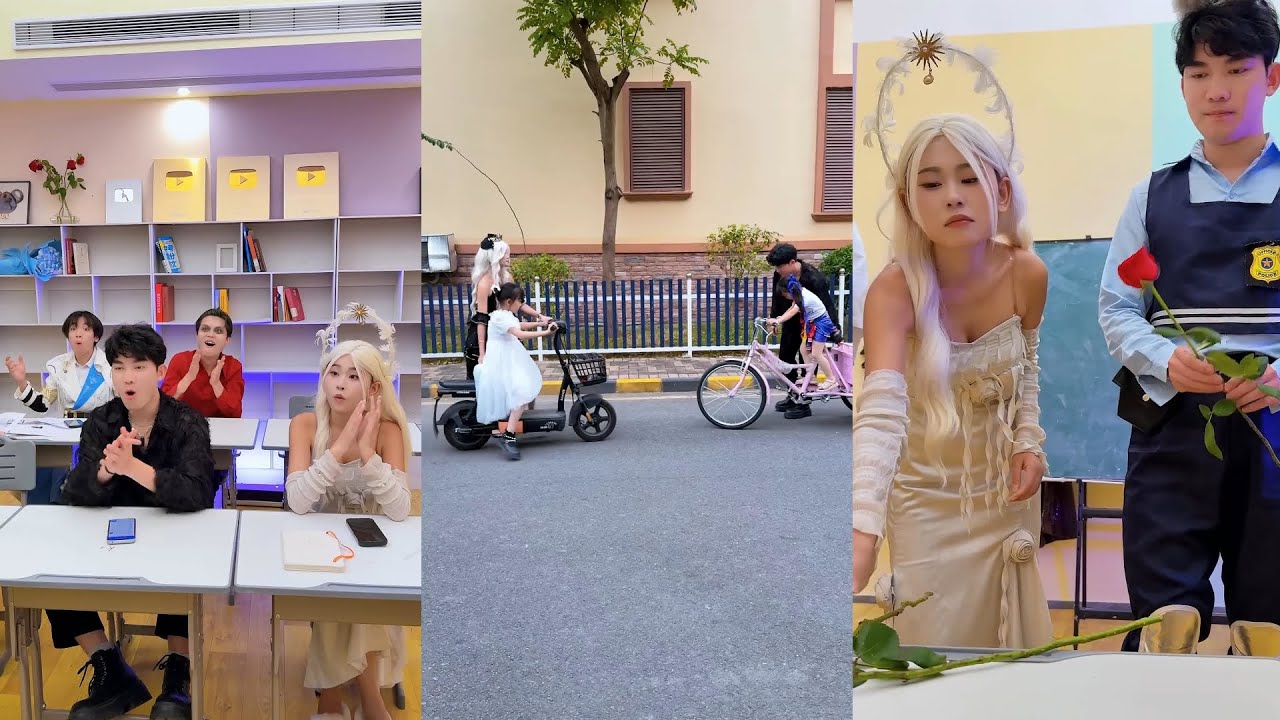 月月与CoCo之间的比拼#天使#小丑