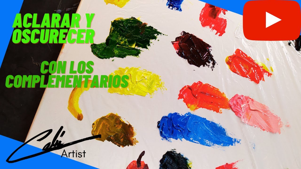 COMO ACLARAR Y OSCURECER LOS COLORES PRIMARIOS CON LOS COMPLEMENTARIOS O SECUNDARIOS