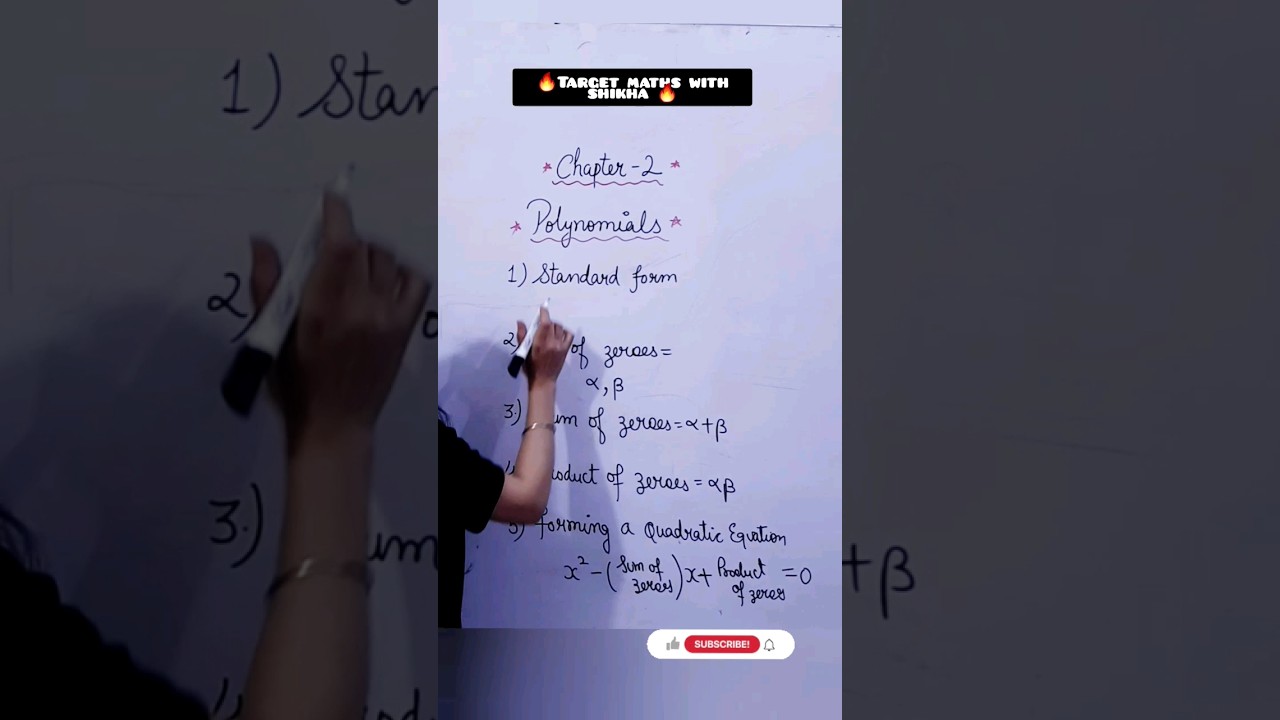 Polynomials Concepts 🔥 #maths #class10 #shorts #youtubeshorts