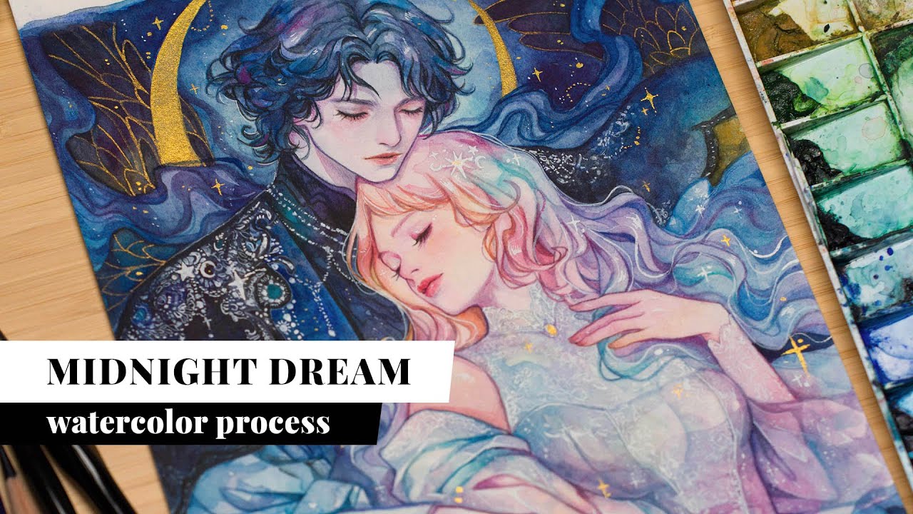 Midnight Dream | Watercolor Process