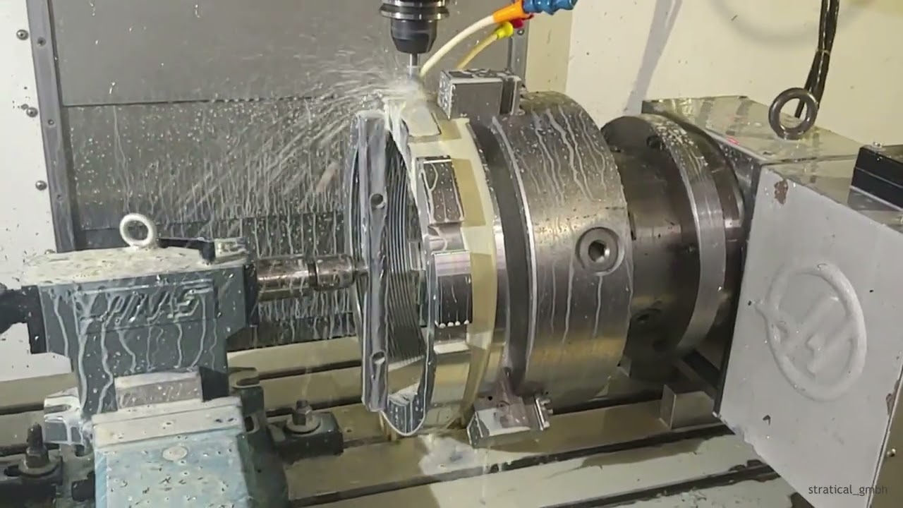 CNC Fr&auml;sen einer Nutmutter- milling a groove with Haas VF-4 | STRATICAL