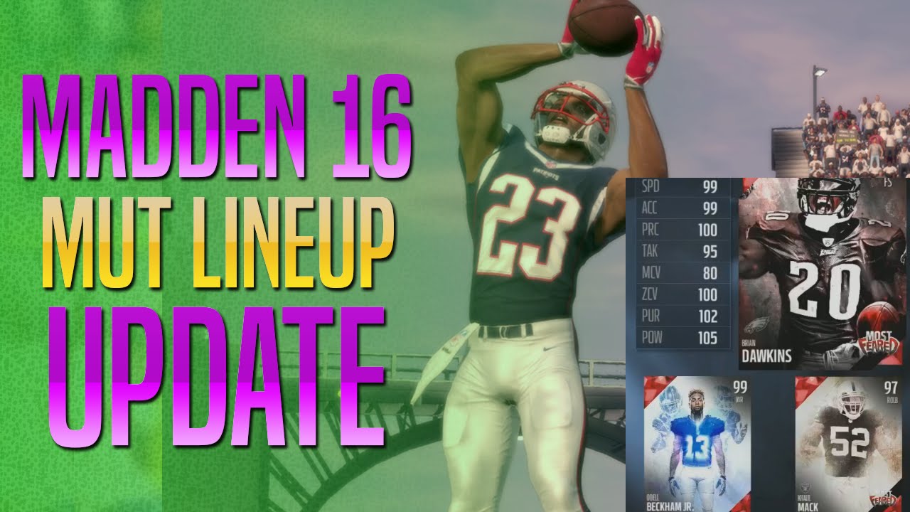 MUT 16 - Week 8 ZFarls Lineup Update