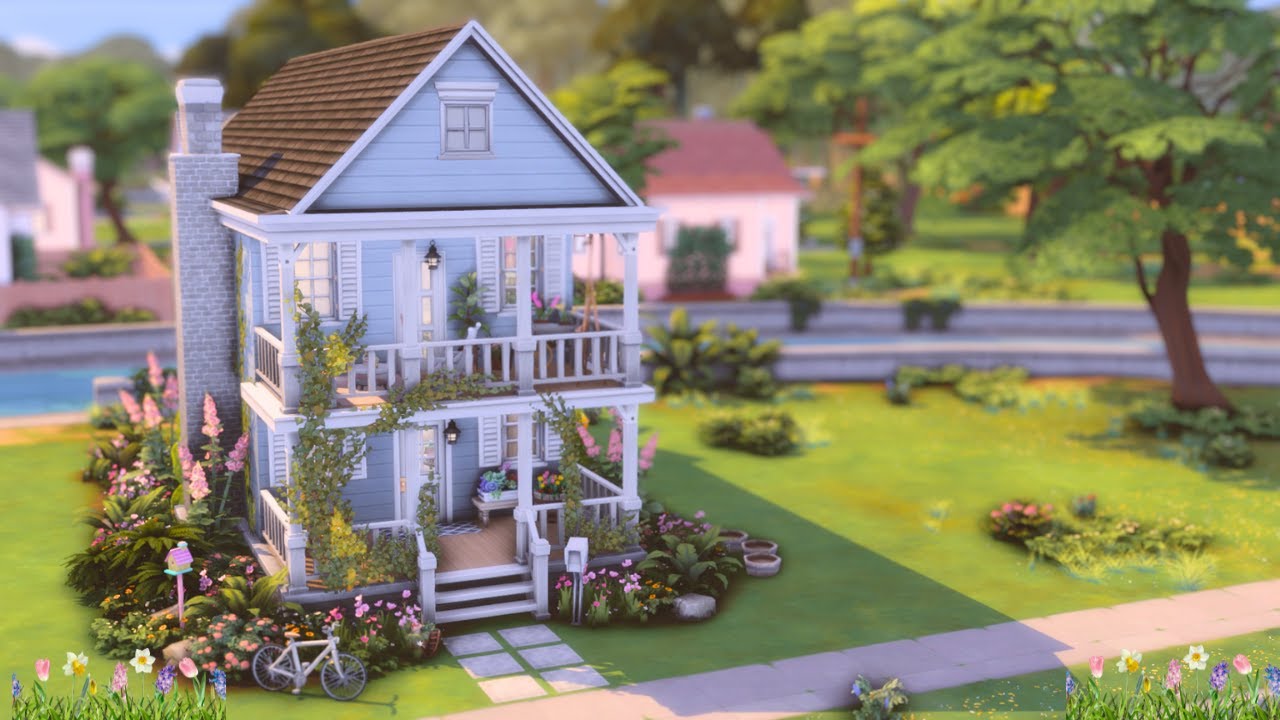 Spring Pastel House  🏡🌷- The Sims 4 | Speed Build | No CC