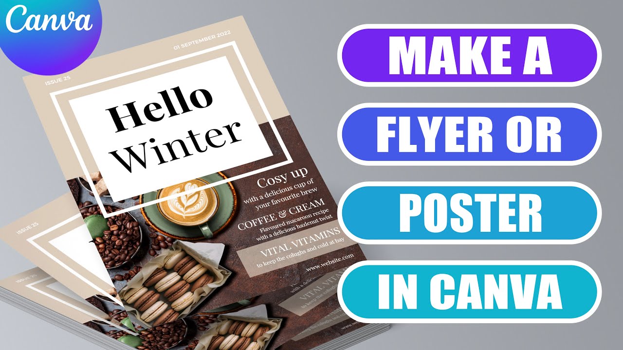 How to make a FREE Flyer / Poster in CANVA | Quick and Easy