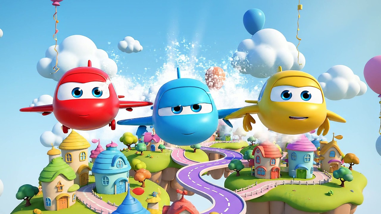 Three Little Toy Planes Soar Soar So High | Kids Plane Song & Flying Adventure