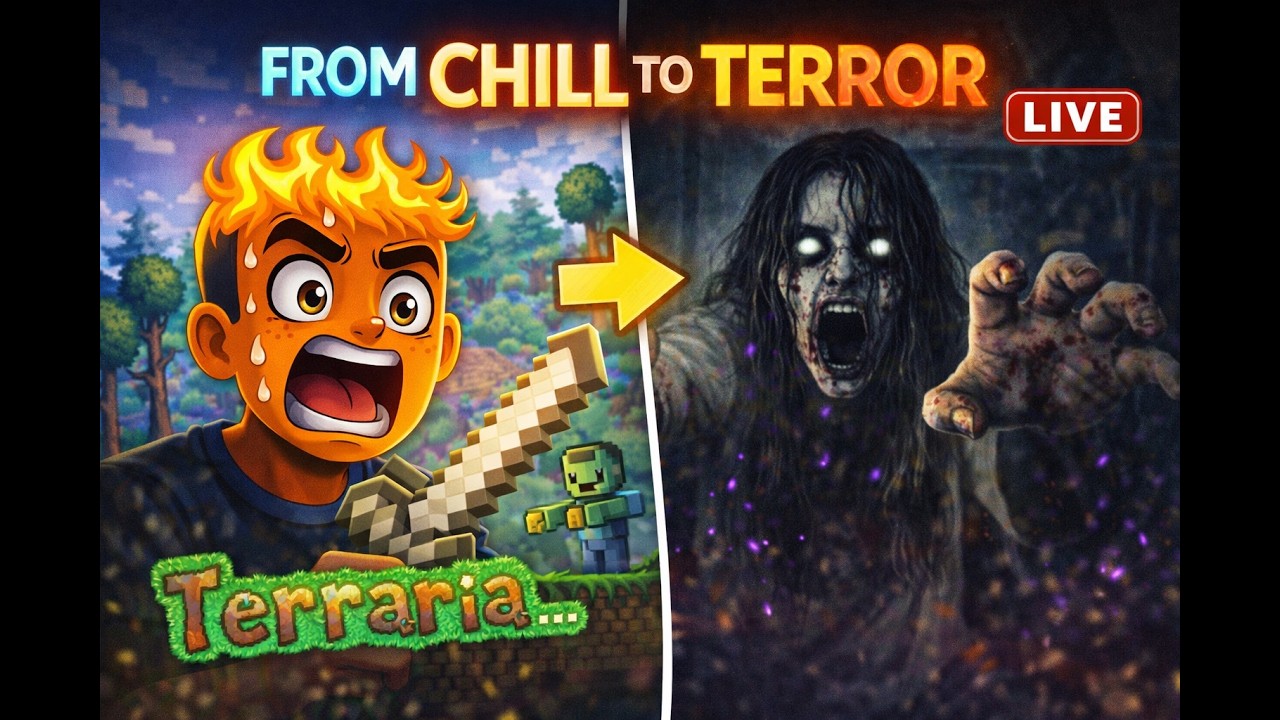 TERRARIA LIVE  | I Was NOT Ready for Terraria as a Beginner LIVE | EXPERTMUFFIN | PHASMO LATER