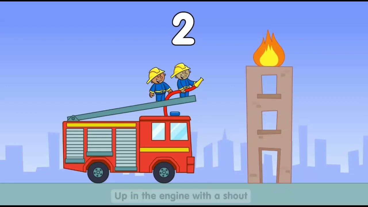 5 Little Fire Fighters (adding), Help Kidz Learn