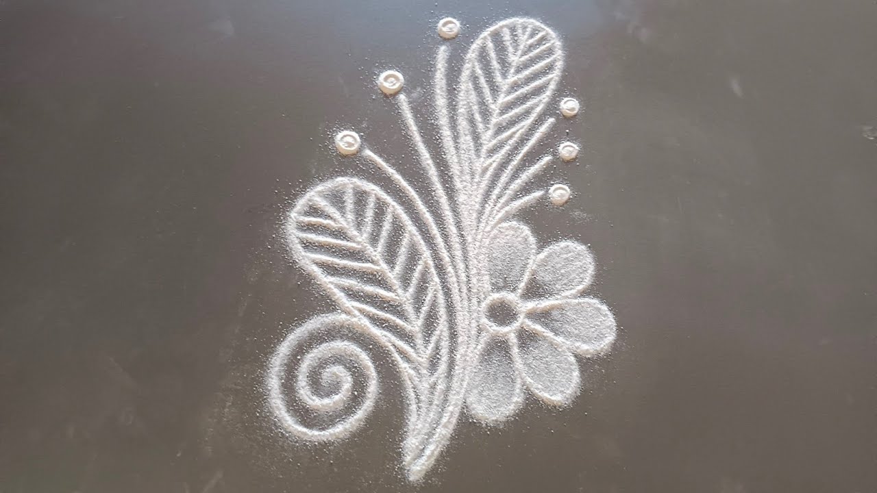 daily use rangoli || rangoli || rangoli design || rangoli kolam || muggulu || freehand rangoli 