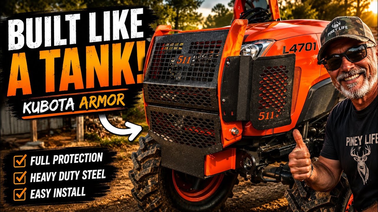 Щёточный щиток Kubota L4701 от 511 DESIGNZ! Как установить. Пошаговое видео по установке #pineylife