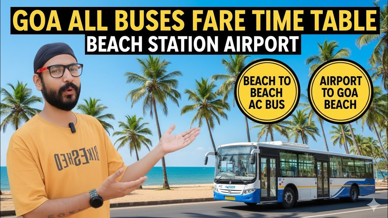 How To Travel In Budget in Goa | Goa Bus Service Fare Time | Mopa Airport | Arambol beach| Baga 