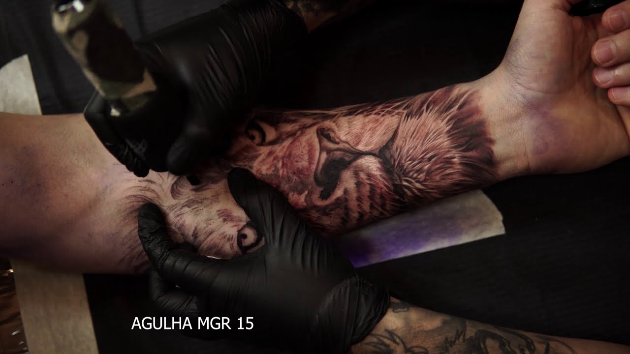 VOLTEI -- TATTOO DE LEAO REALISTA