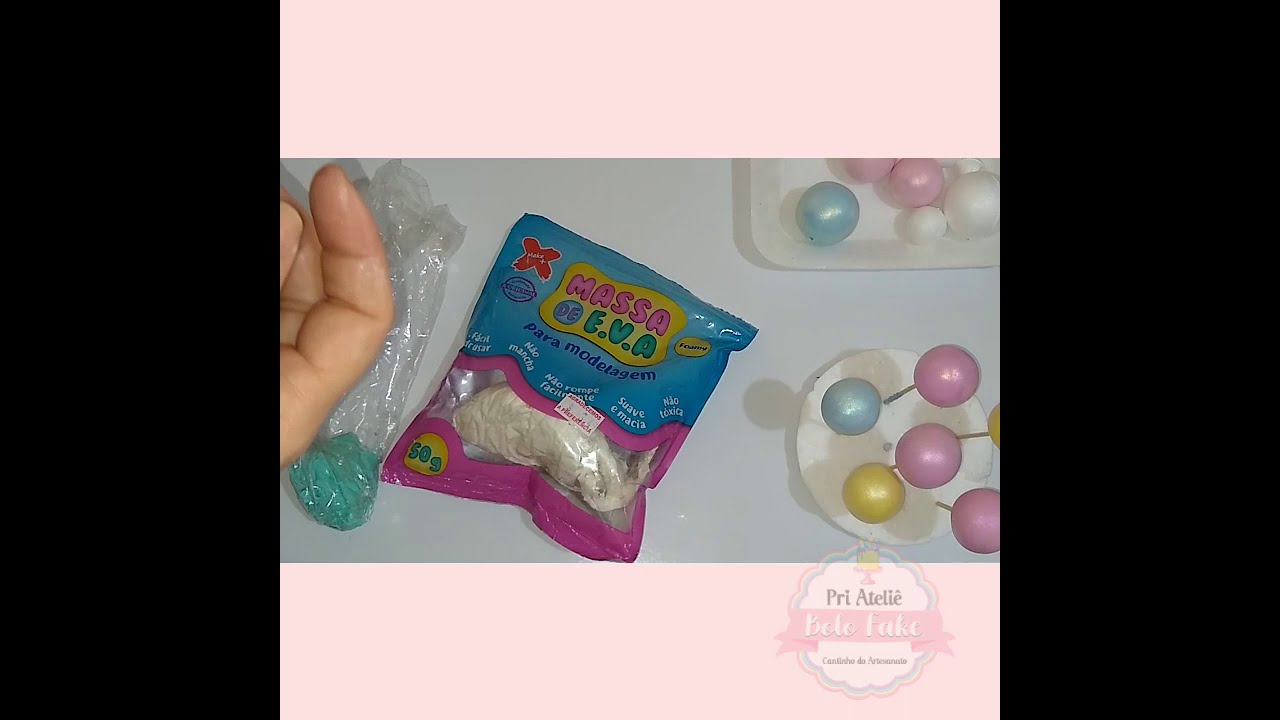DIY: Aprenda como encapar bolinhas de isopor com Biscuit e Massa de Eva