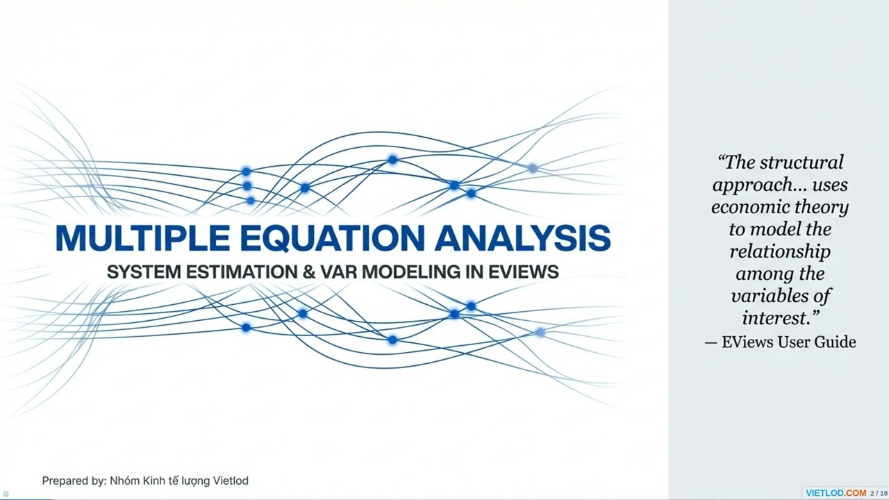 Multiple Equation Analysis: System Estimation & Var Modeling #eviews #timeseries #econometrics