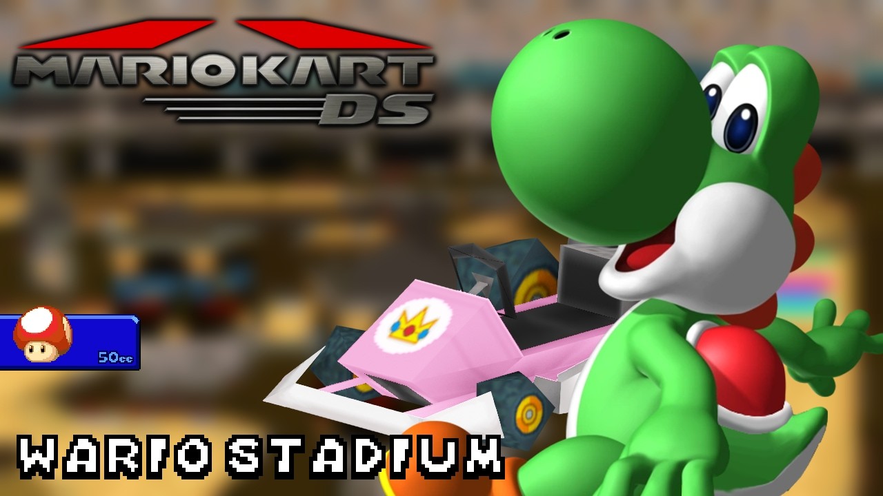 Mario Kart DS - 50cc - Yoshi - Standard PC - Wario Stadium | Ep. 3693