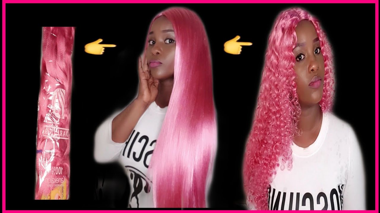 #howto do pink crochet wig 2020 / perruque crochet 2020 / DARLING kANEKALON 🤗 Nys (11)