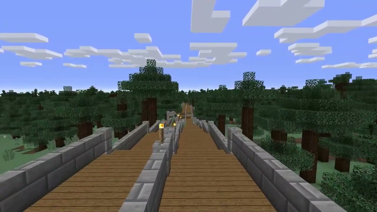 Minecraft Freeways: Route 80 and Highway 882 Crossing the Border