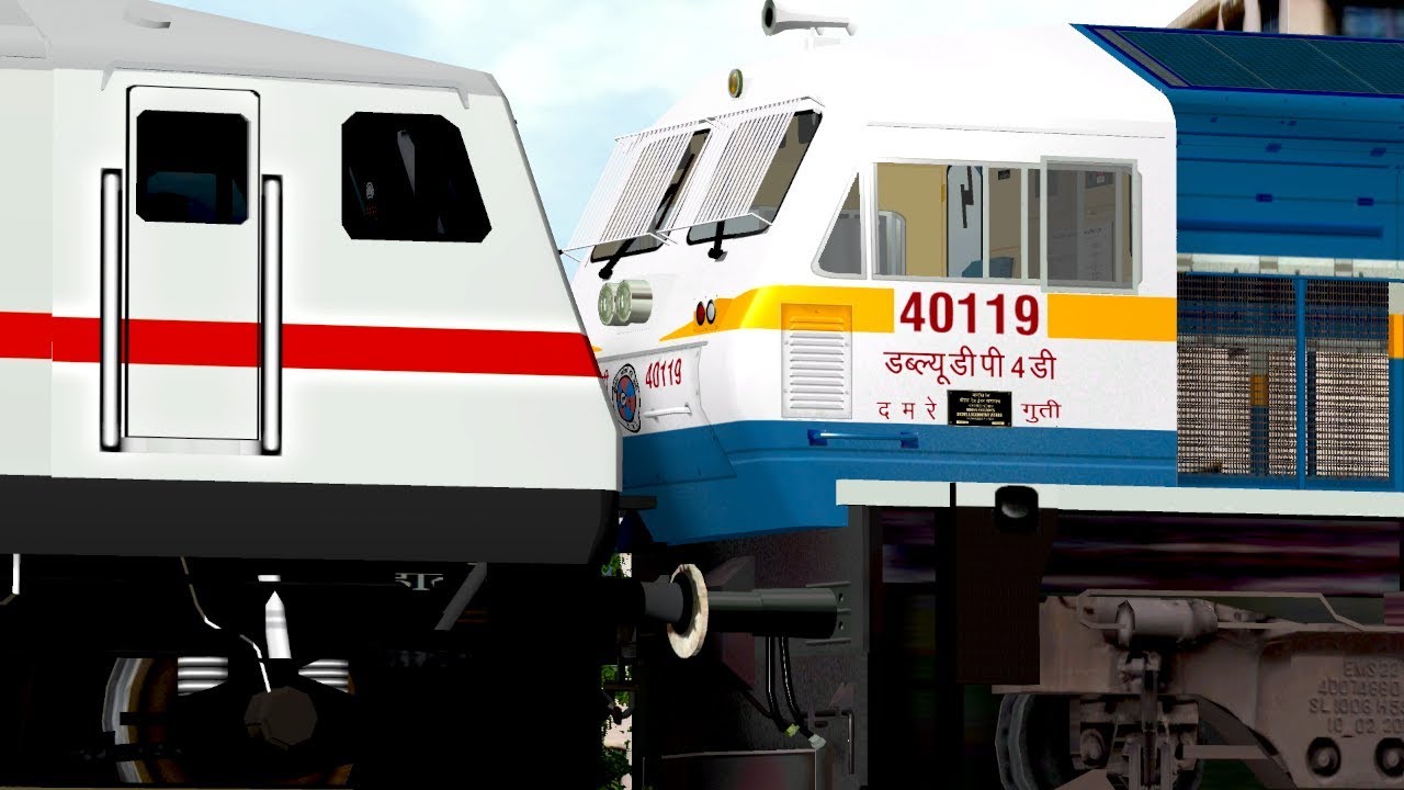 Loco Failed of Pallavan Superfast Express || Rescue By Gy Wdp4d in MSTS Indian Railways