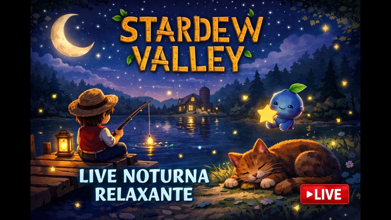 🐔🌻Stardew Valley|Live silenciosa relaxante! 📺😴🌌
