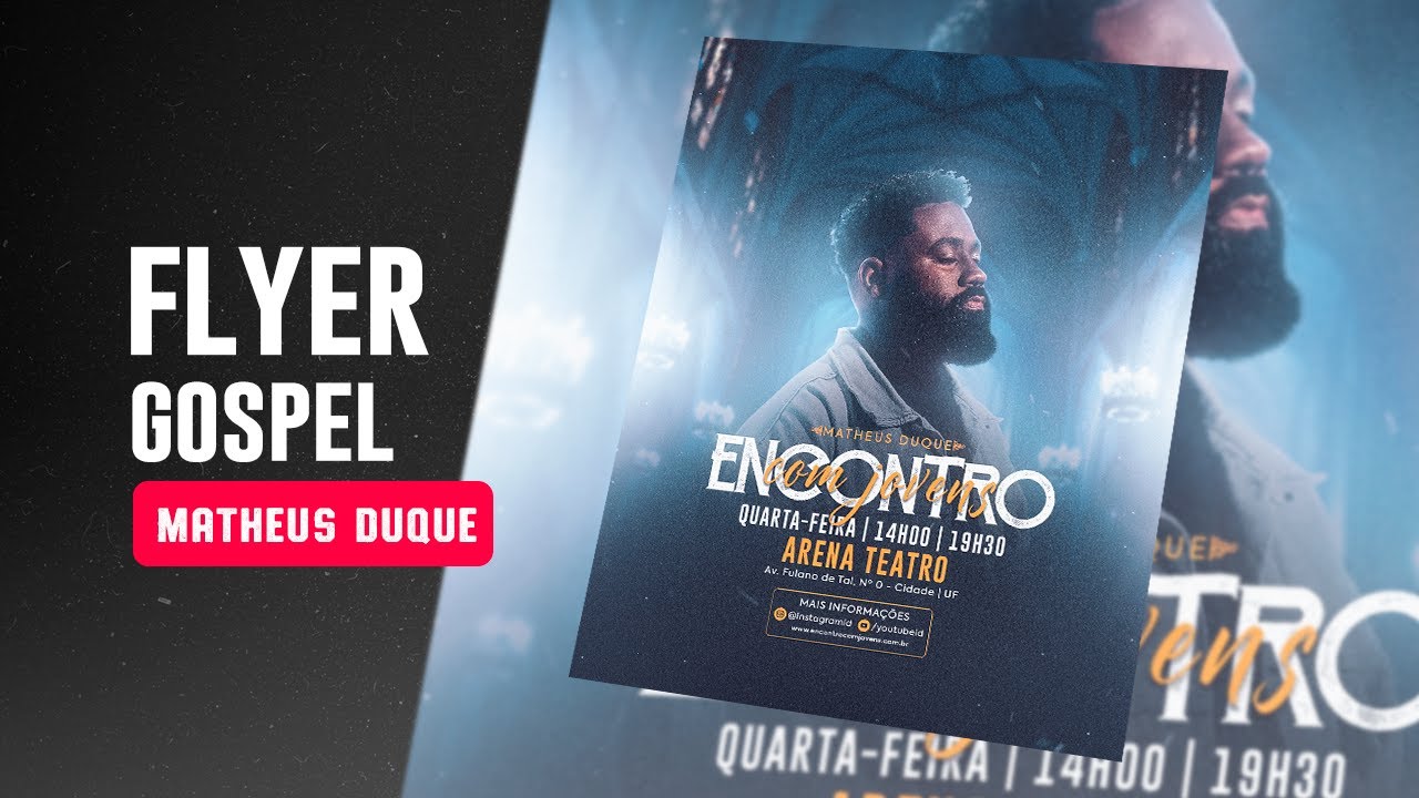Como CRIAR FLYER GOSPEL 2023 | PHOTOSHOP | FREE PSD FLYER