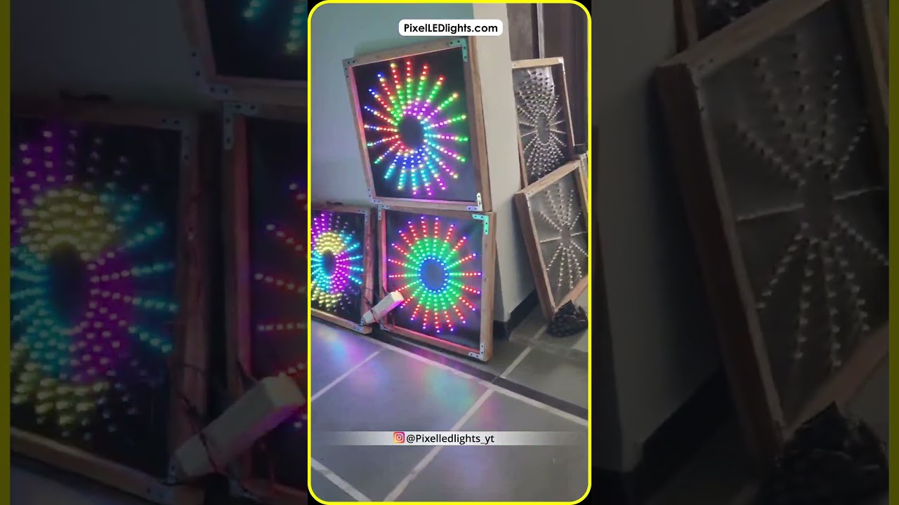 PIxel Circle Setup #pixelled #pixellight  #pixelledlights  #ledboard #ganpatidecoration  #lightboard