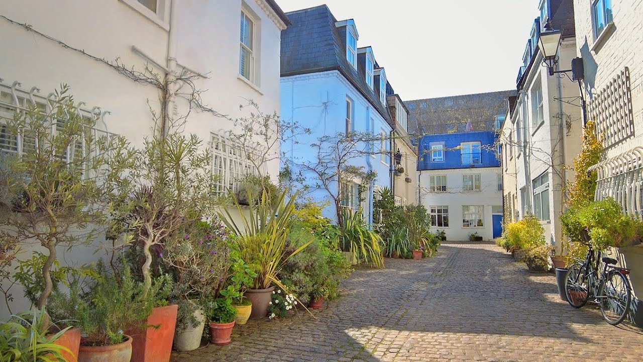 London, England 🏴󠁧󠁢󠁥󠁮󠁧󠁿 London Walk in Quaint Mews in Paddington & Bayswater | 4K 60fps