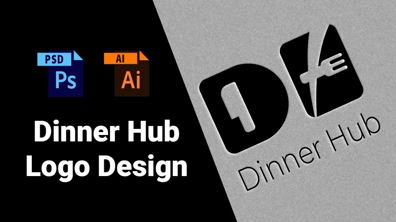 Dinner logo design | D logo | Professional Logo Design Tutorial | Advance illustrator Tutorial